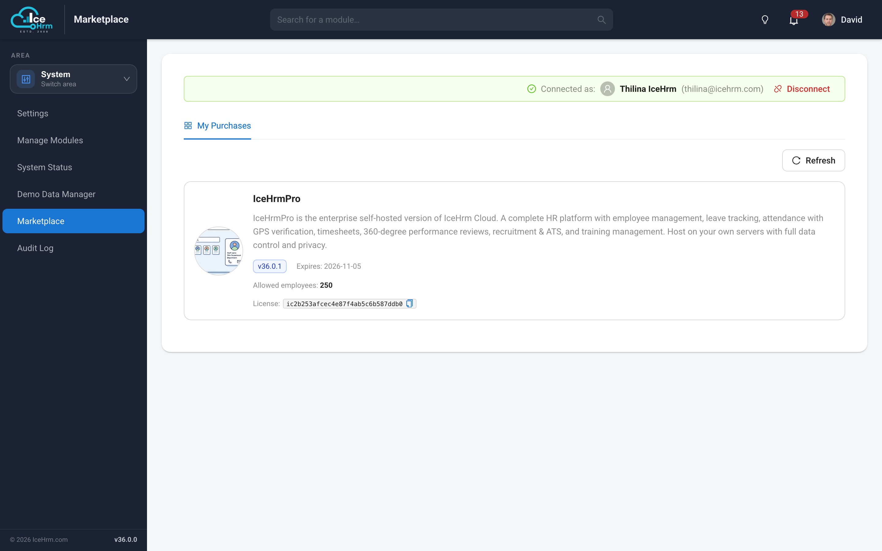 Extensions marketplace