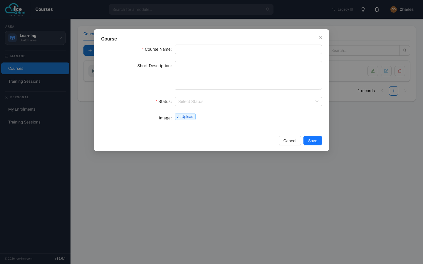 Add a new course