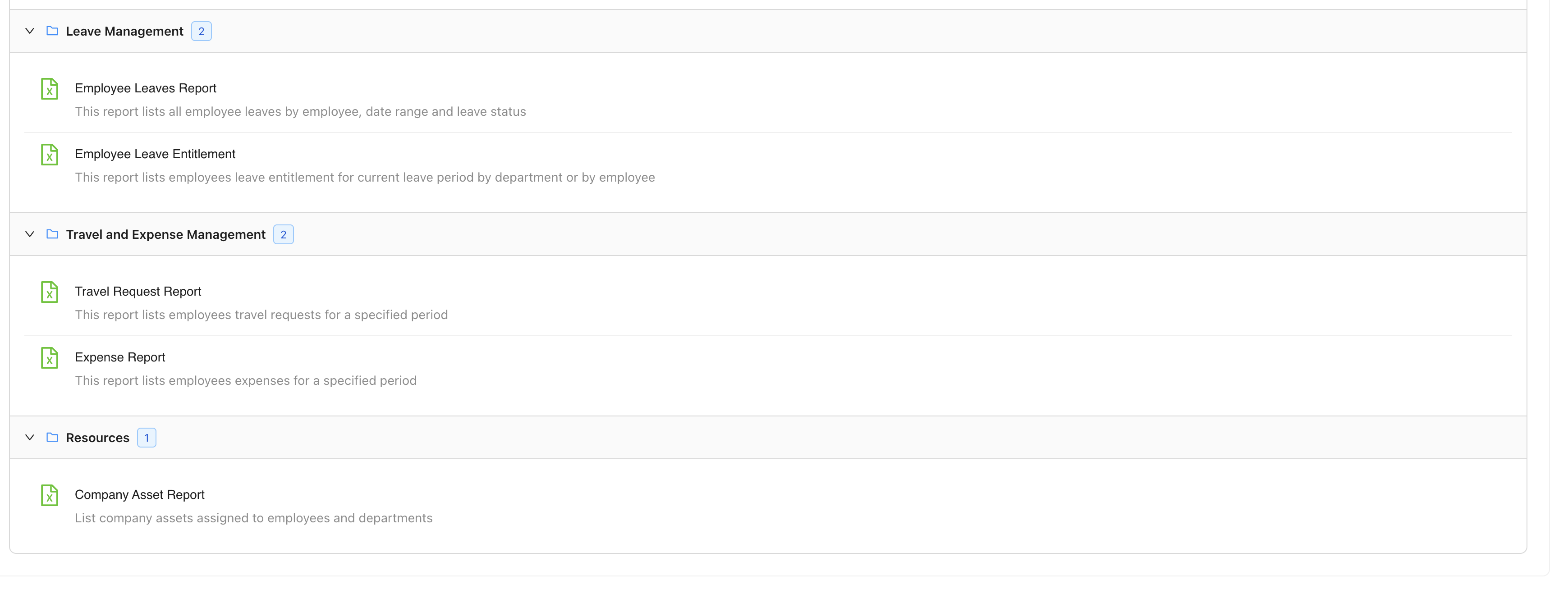 Admin Reports - Leave and Travel