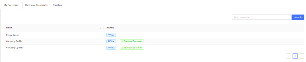 Employee Document View
