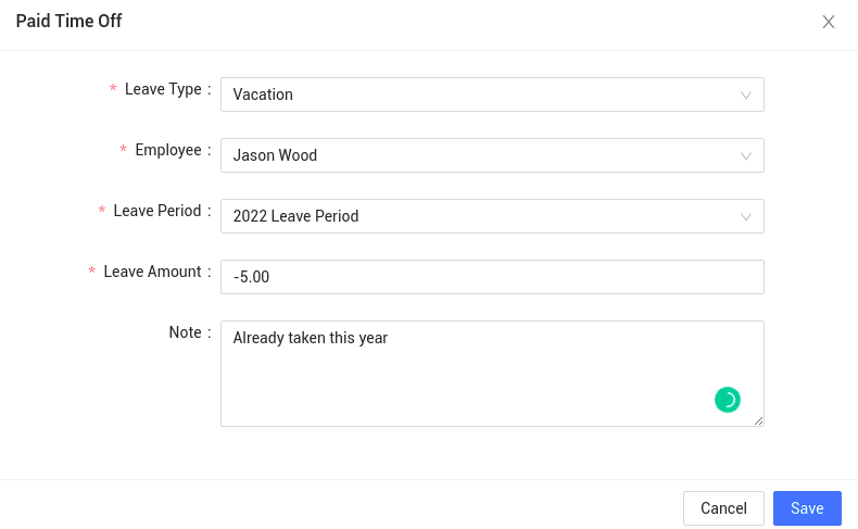 Employee Entitlement