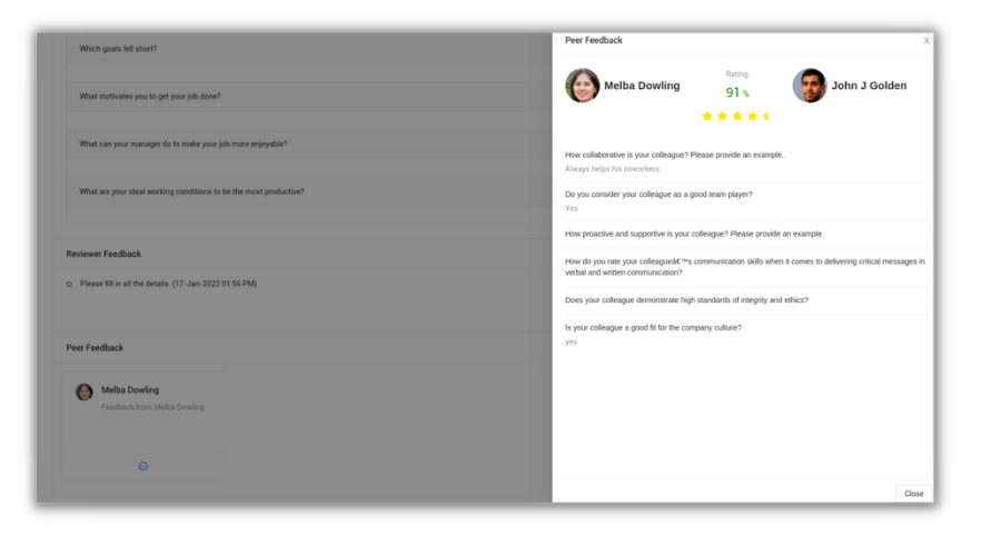 Employee Peer Feedback