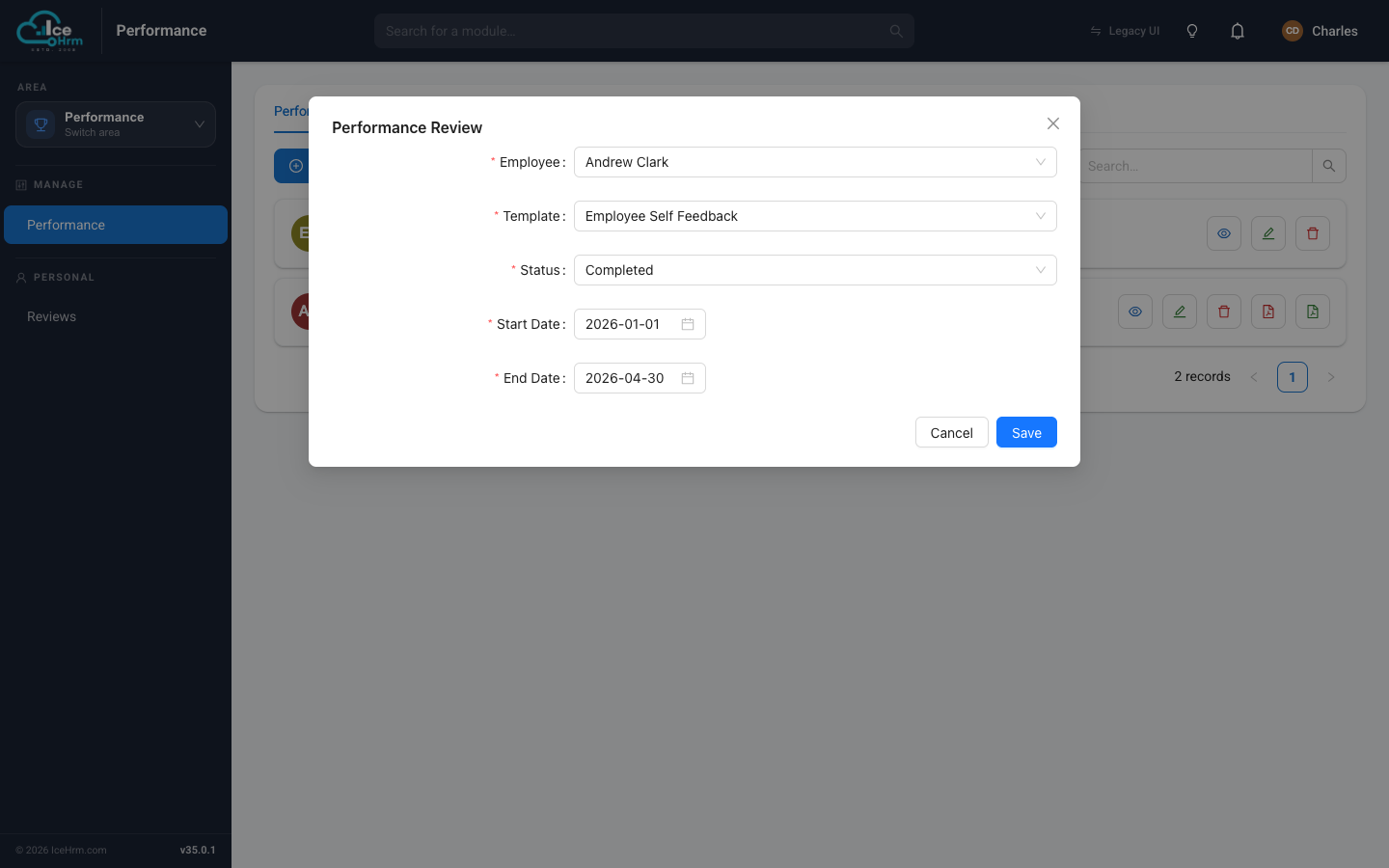 Editing a review, including its status