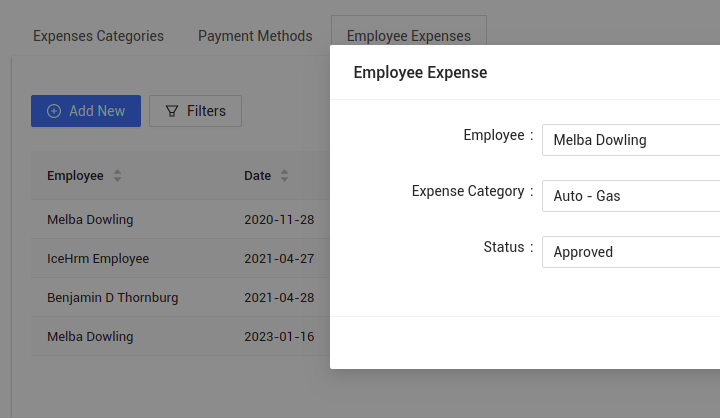 Retrieve Expense Records