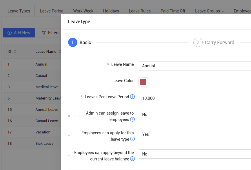 Automated Leave Calculations