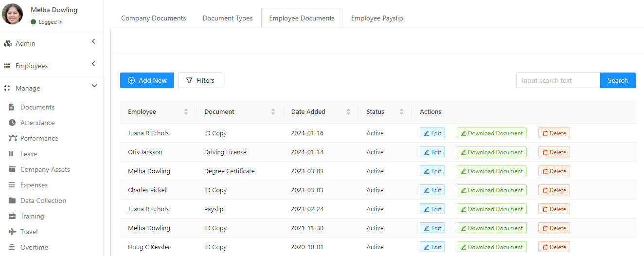 Document Management Feature In IceHrm - IceHrm