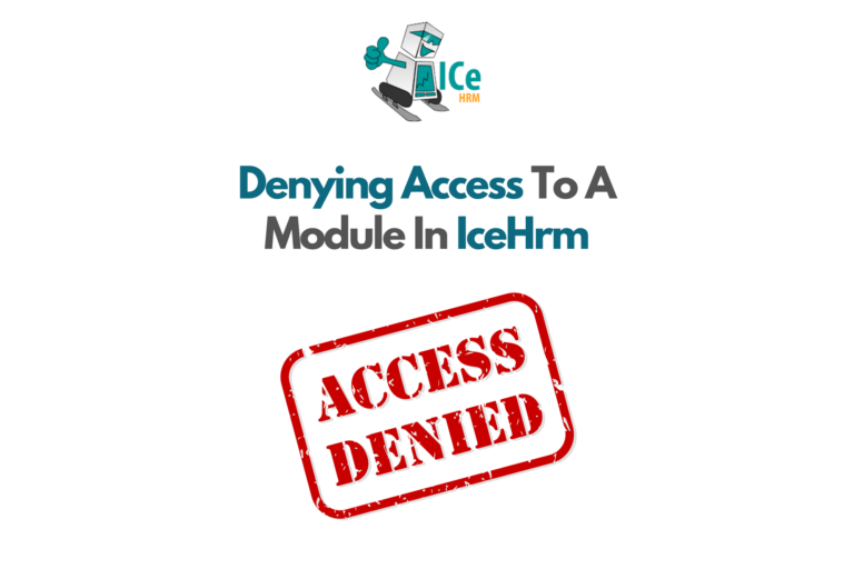 Denying Access to A Module in IceHrm
