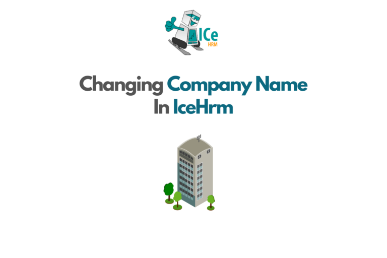 Changing Company Name in IceHrm