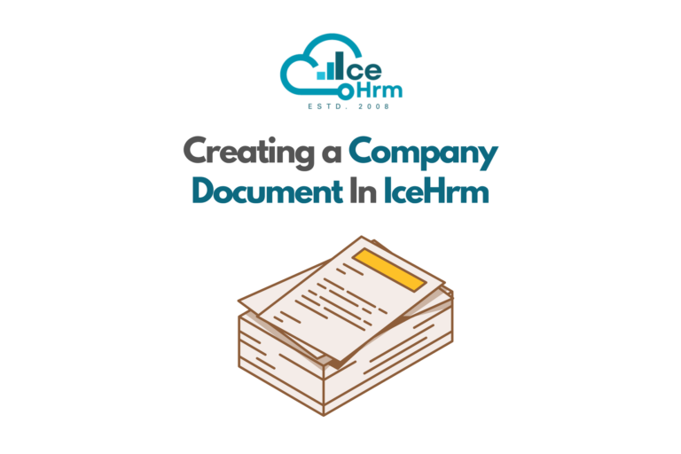 Creating a Company Document in IceHrm