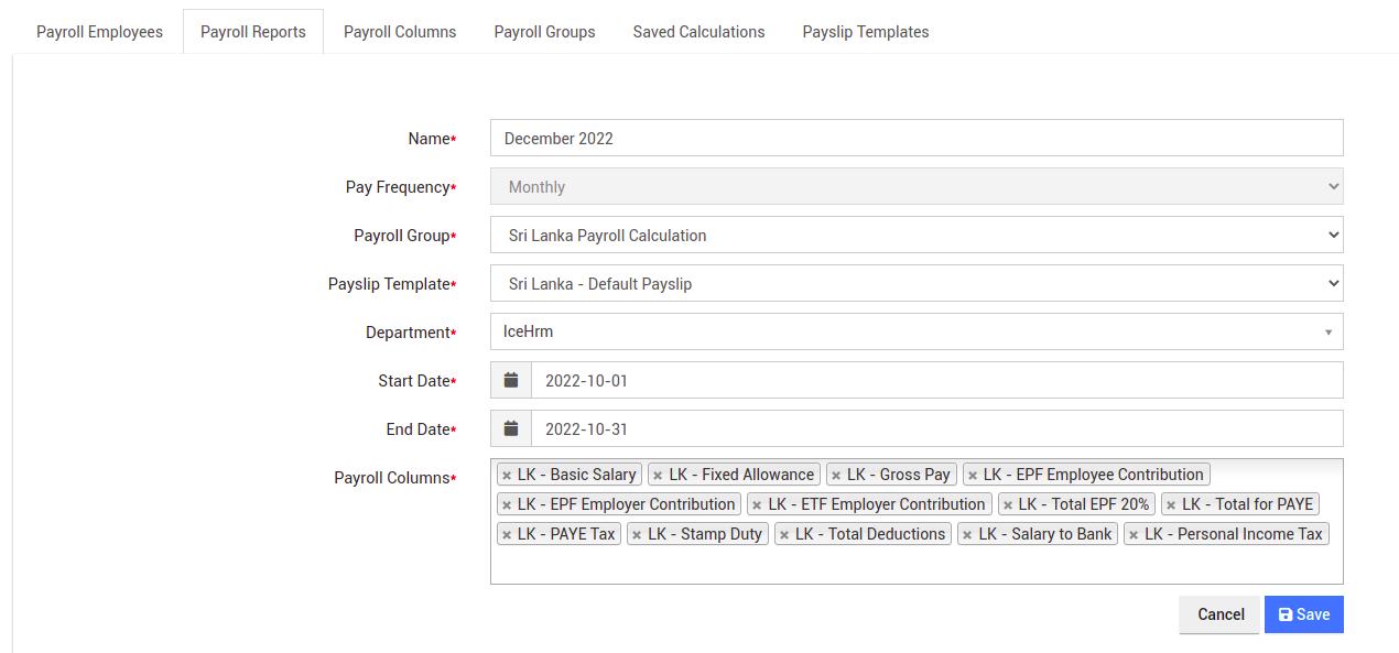 How to create a payroll report using IceHrm? - IceHrm